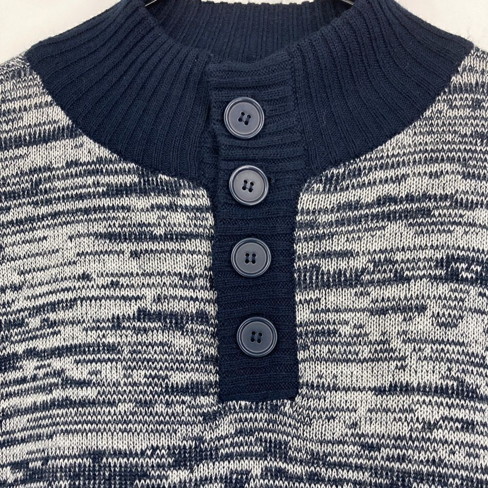 Koman Men’s Grey/Black Striped Pullover/Sweater Size 2XL